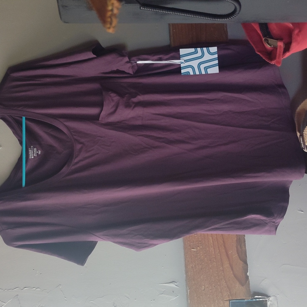 Basic purple market and spruce shirt